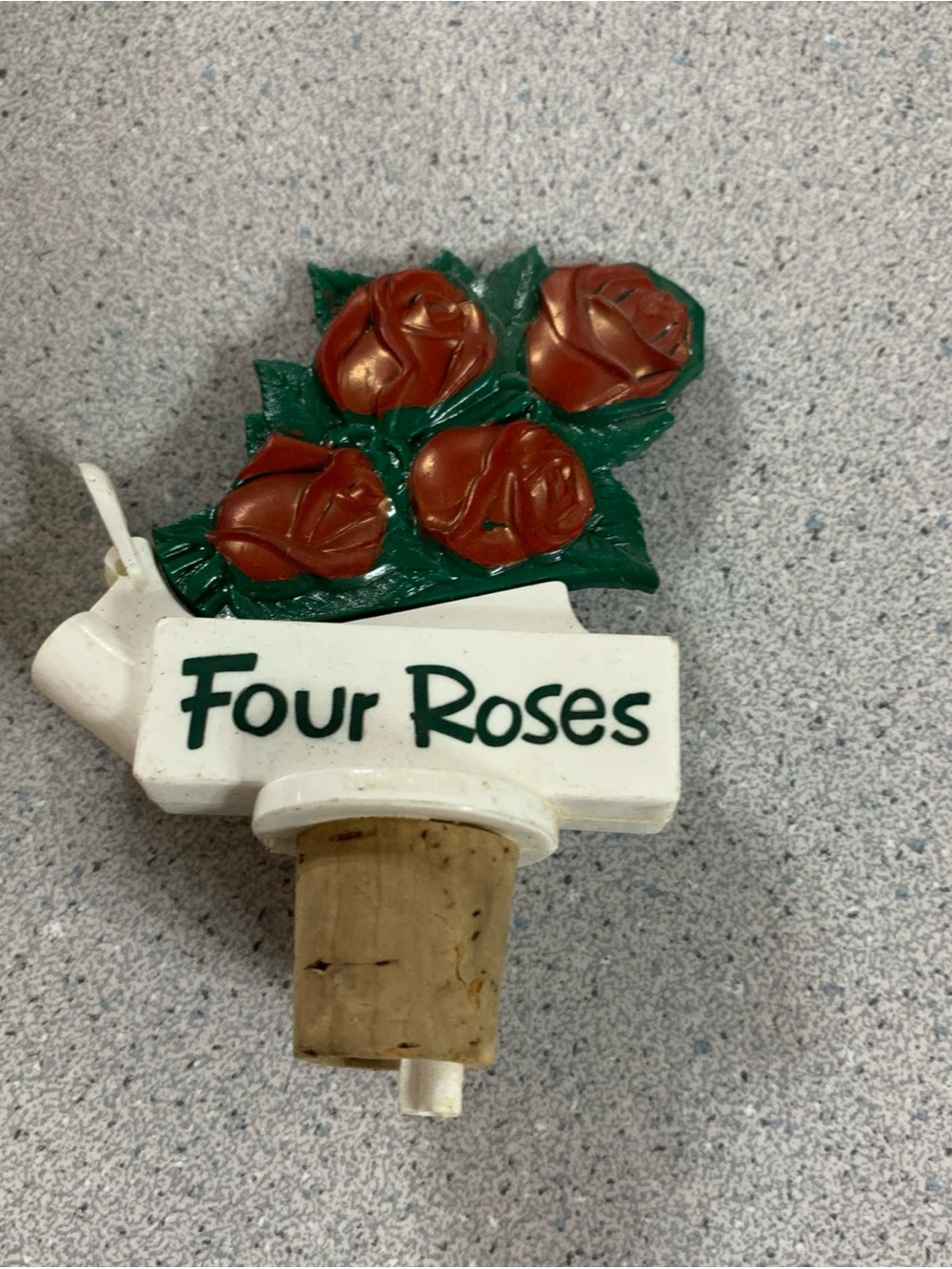 Four Roses Bottle Stopper with Red Roses - Picture 2 of 6
